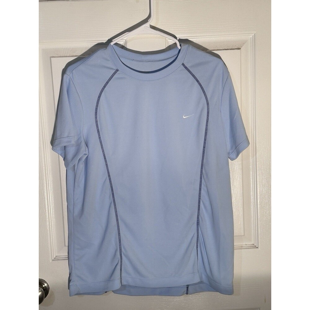 Nike Performance Activewear Top, Light Blue XL Womens